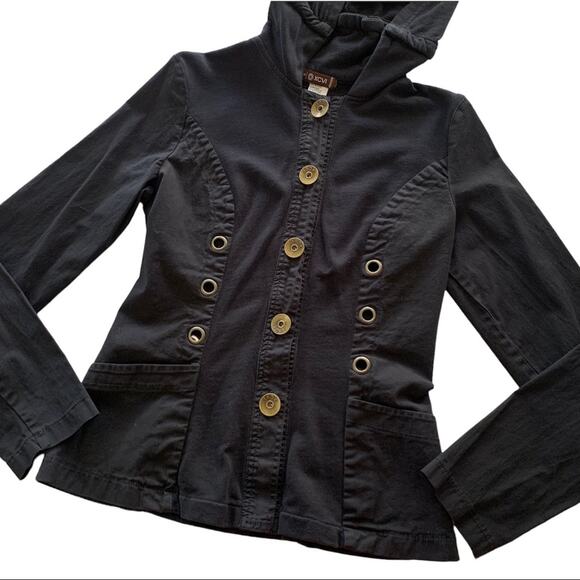 Janet Jackson 90’s R&B Icon Graphic Black Button Down Hoodie Jacket Small - Picture 2 of 9